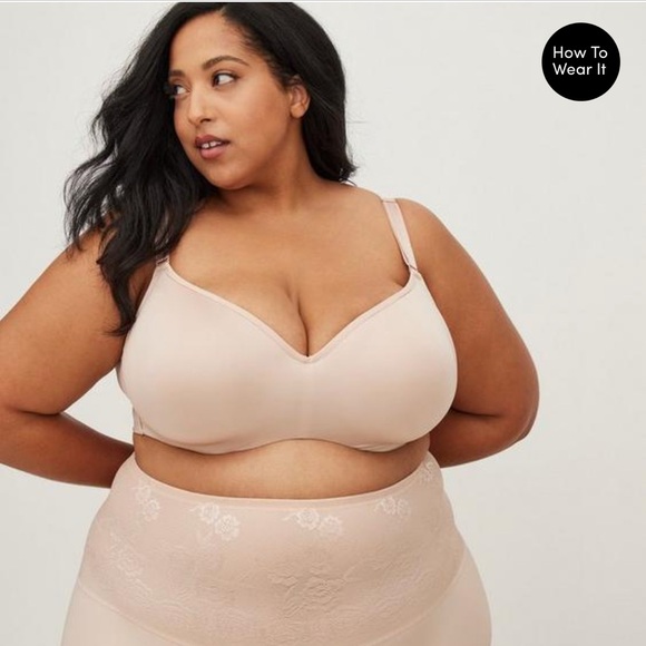 Torrid Curve Other - Torrid Curve Lightly Lined Nude Balconette Smoothing Bra in Rose Dust